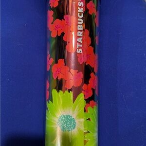 Starbucks Vibrant Floral Tumbler - Red and Green